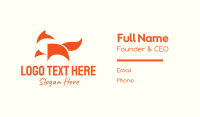 Minimalist Orange Fox Business Card Image Preview