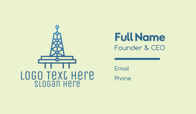 Blue Signal Tower Business Card Image Preview