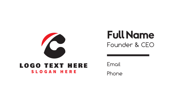 Stylish Bold C  Business Card Design Image Preview