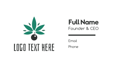 Abstract Cannabis Bomb Business Card Image Preview