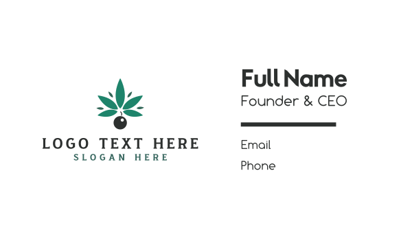 Abstract Cannabis Bomb Business Card Design Image Preview