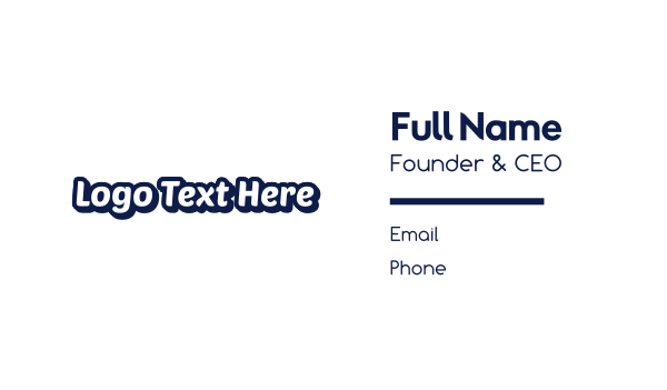 White & Blue Text Business Card Design Image Preview