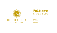 Luxurious Stroke Pattern Lettermark Business Card Design