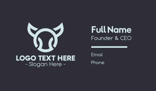 Digital Bull Circle Business Card Design