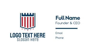 American Castle Shield Business Card Image Preview