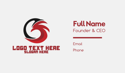 Abstract Falcon Emblem Business Card Image Preview