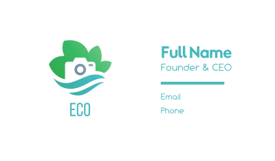 Eco Camera Nature Photography Business Card Image Preview