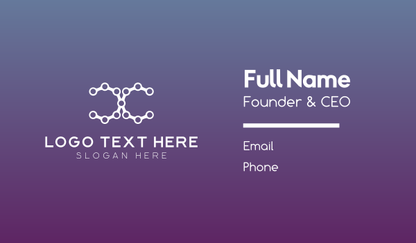 Abstract Chain Letter C Business Card Design Image Preview