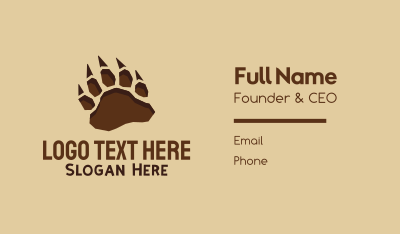 Wild Paw Print Business Card Image Preview