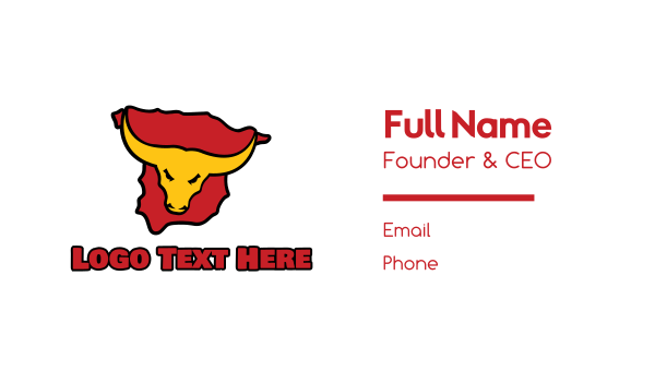 Spain Bull Business Card Design Image Preview