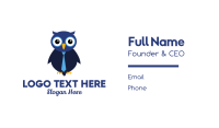 Cute Blue Owl Business Card Design