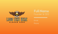 Goggle Skull Wing Business Card Design
