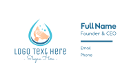 Clean Hand Wash Drop Business Card Image Preview