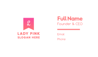 Pink Flag Lettermark Business Card Image Preview