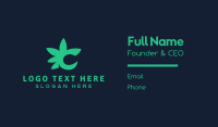Marijuana Cannabis Letter C Business Card Image Preview