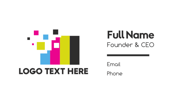 Pixel Colors Business Card Design Image Preview