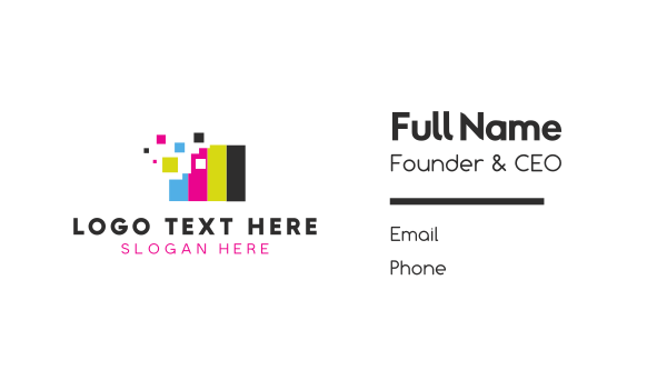 Pixel Colors Business Card Design Image Preview