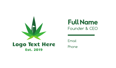 Cannabis Leaf Flag Business Card Image Preview
