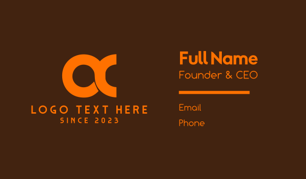Orange Gaming Clan O & C  Business Card Design Image Preview