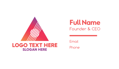 Gradient Guitar Triangle Business Card