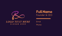 Cursive Gradient Letter R Business Card Image Preview