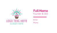 Colorful Sunny Cupcake Business Card Image Preview