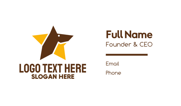 Star Dog Business Card Design Image Preview