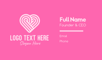 Pink Heart Pattern Business Card Design Image Preview