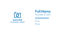 Blue Camera Outline Business Card Image Preview