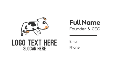 White Cow Business Card