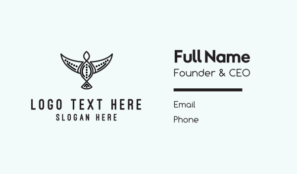 Tribal Bird Business Card Design Image Preview
