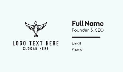 Tribal Bird Business Card Image Preview