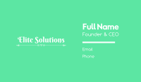 Elegant Script Wordmark Business Card Design