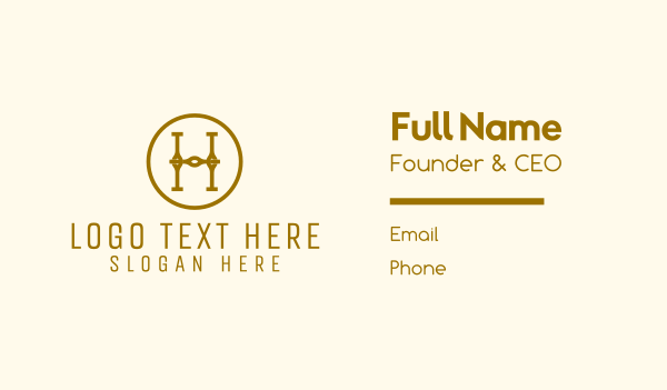 Gold Jewelry Letter H  Business Card Design Image Preview