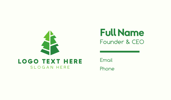 Modern Christmas Tree Business Card Design Image Preview