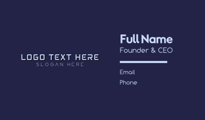 Minimal Design Studio Wordmark Business Card Image Preview