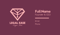 Elegant Pink Diamond Business Card Design