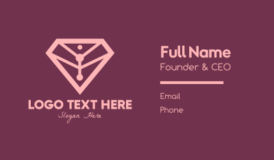 Elegant Pink Diamond Business Card Image Preview