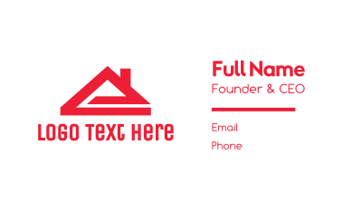 Red E House Business Card