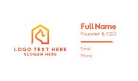 Abstract Orange House Roof Business Card Image Preview