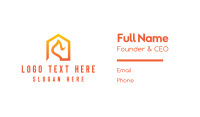 Abstract Orange House Roof Business Card Preview