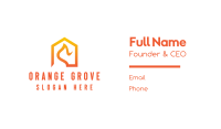 Abstract Orange House Roof Business Card Image Preview