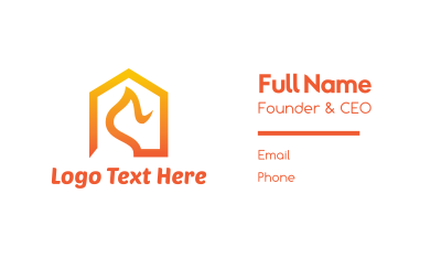 Abstract Orange House Roof Business Card Image Preview