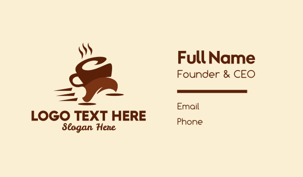 Coffee Cup Run Business Card Design Image Preview