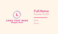 Cute Toddler Pastel Letter Business Card Image Preview