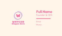 Cute Toddler Pastel Letter Business Card Image Preview