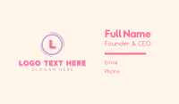 Cute Toddler Pastel Letter Business Card Preview