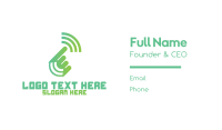 Green Hand Signal Business Card Design
