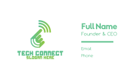 Green Hand Signal Business Card Image Preview