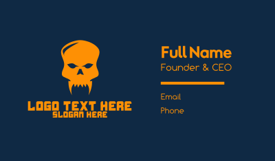 Black Fang Skull Business Card